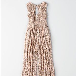 AE smocked button front jumpsuit